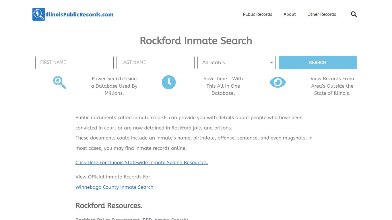 Rockford Inmate Search - RPD IL Current & Past Jail Records